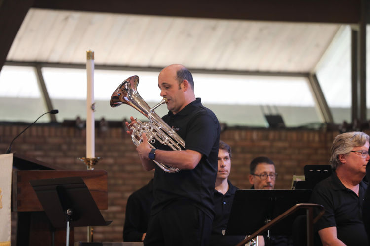 playing a baritone solo with Brass Band of Northern Virginia